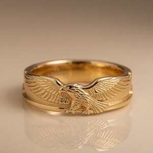 Gold eagle ring - Etsy 日本 イーグルモチーフ ゴールドリング