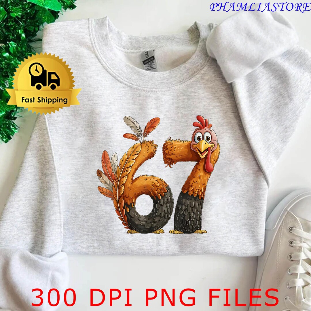 6 7 Thanksgiving Meme Png, Six Seven Thanksgiving Turkey Png, 67 Turkey ...