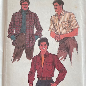 Simplicity 8541 Men&#39;s Shirt Sewing Pattern, UNCUT, Size 46, Vintage Pattern, Button Down Shirt, Casual Shirt, Short Sleeve, Long Sleeve