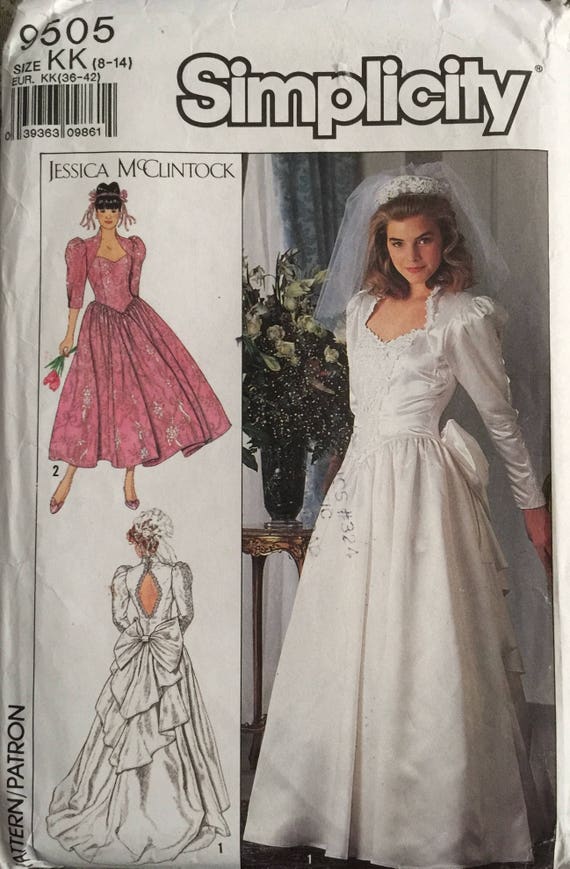 Simplicity 9505, Size 8-10-12-14, Misses'/miss Petite Brides' and Bridesmaids' Dress Pattern, UNCUT, Wedding, Prom, Jessica Mcclintock - Etsy Simplicity 9505, Size 8-10-12-14, Misses'/miss Petite Brides' and Bridesmaids' Dress Pattern, UNCUT, Wedding, Prom, Jessica Mcclintock - Etsy