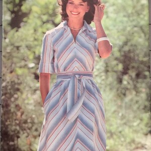 See and Sew 5853, Size 12, Misses' Dress and Belt Pattern, UNCUT, Vintage Pattern, Butterick, Flared Dress, Retro, Flashback, Casual Dress