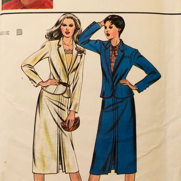 Butterick 6986, Sizse B-8-10-12, Misses' Jacket and Skirt Pattern, UNCUT, Marie Osmond Pattern, Loose-Fitting, Unlined Jacket, Super Quick