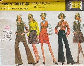 McCall's 2050 misses' Separates Sewing Pattern, UNCUT, Size 14, Jumper, Tunic, Pants, Skirt, Blouse, Scarf, Vintage Pattern, Retro Style