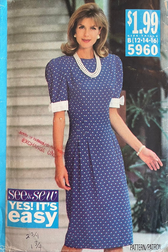 See and Sew 5960 Misses'/misses' Petite Dress Sewing Pattern