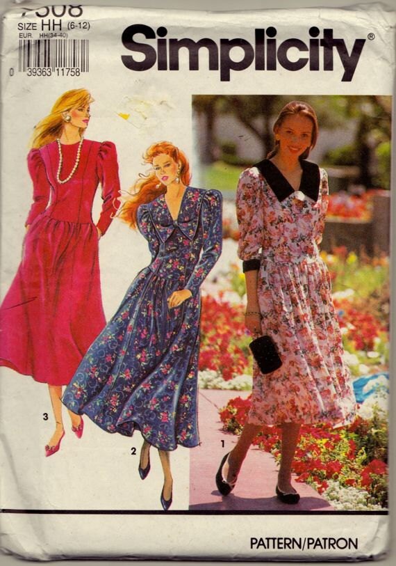 Simplicity 7508, Size 6-8-10-12, Misses'/miss Petite Dress With