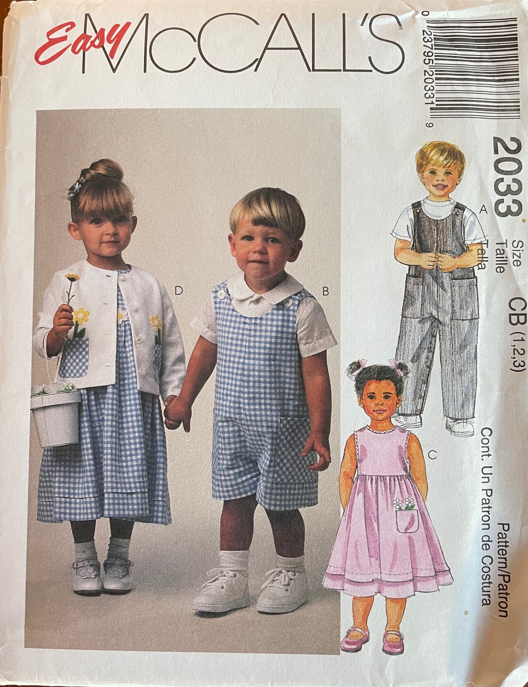 McCalls Toddlers Easy Sewing Pattern 6015 Summer Dresses, Panties & Headb... EBa