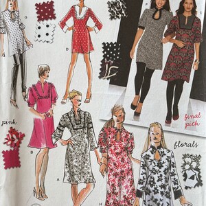 Simplicity 3560 Misses&#39;/Miss Petite Dress or Mini-Dress or Tunic with Front and Sleeve Variations Sewing Pattern, UNCUT, Size 4-6-8-10-12