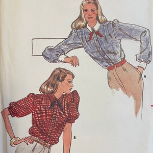 Butterick 3439 Misses&#39; Blouse Sewing Pattern, UNCUT, Size 12, Very Loose Fitting Blouse, Vintage Pattern, Button Front