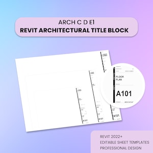 Title Block Revit, Set ARCH C D E1, US Sheets