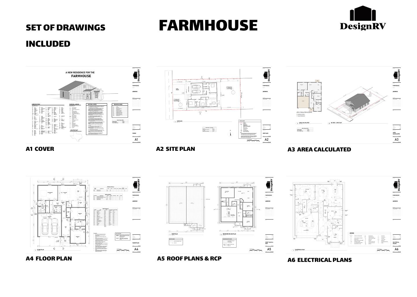 Permit Set Drawings.pdf Permit Set Drawings | 3 Bedroom Farmhouse House Plans | PDF + CAD ...