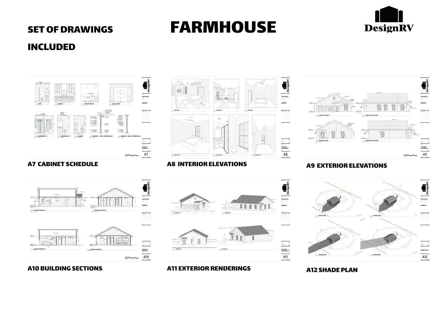 Permit Set Drawings.pdf Permit Set Drawings | 3 Bedroom Farmhouse House Plans | PDF + CAD ...