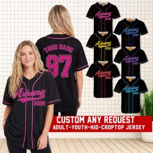 Chemise personnalisée en jersey court de baseball inspirée de l'Arirang, nom personnalisé, numéro, cadeau pour les fans de concert, tournée de musique coréenne, haut boutonné streetwear