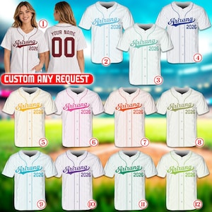 Personalized Arirang Inspired Stripped Baseball Jersey Shirt, Custom Name Number Concert Fan Gift Korean Music Tour Streetwear Button Up Top