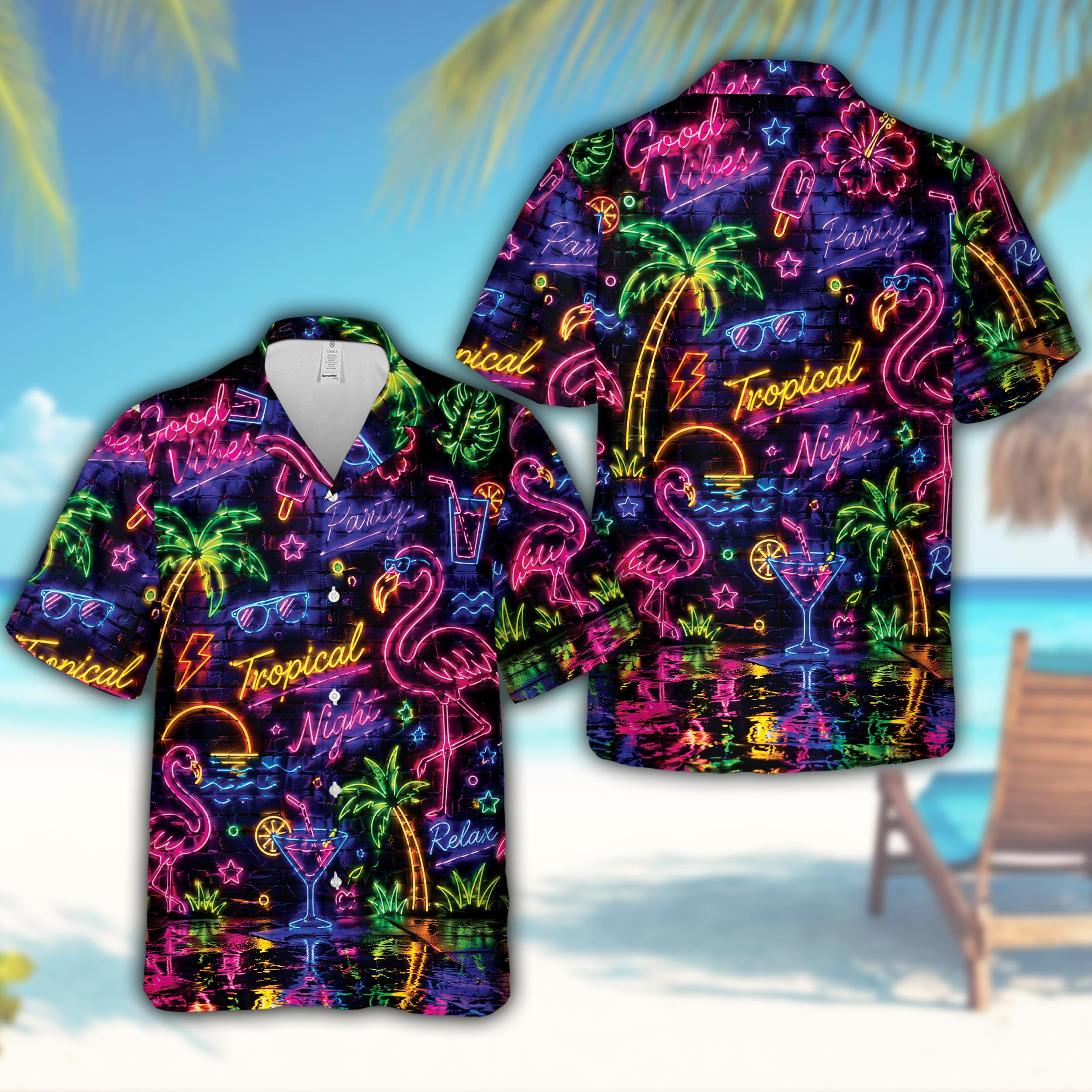 Flamingo hawaii shirt - Etsy 日本