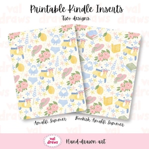 Afdrukbare Kindle-inserts | Zomer Amafikust | Lees meer Italiaanse vakantie | Twee (2) ontwerpen | Zeven (7) maten | Commercieel gebruik