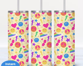 Preppy Pride Digital Tumbler Wrap | Hand-drawn | Commercial Use