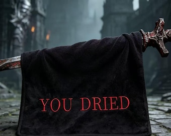 Juego de toallas You Dried Elden Ring, toallas para gamers inspiradas en Dark Souls y Bloodborne, regalo para nerds