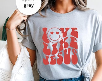 イエスのように愛する キリスト教の信仰を鼓舞するTシャツ