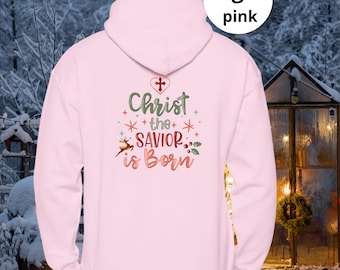 Christ The Savior Hoodie, Christian Christmas Unisex Sweatshirt, Jesus Birth Holiday Hoodie, Faith Winter Apparel