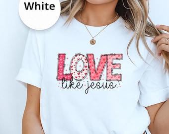 イエスのように愛する キリスト教の信仰を鼓舞するTシャツ