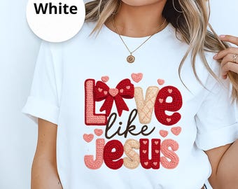 イエスのように愛する キリスト教の信仰を鼓舞するTシャツ