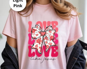 イエスのように愛する キリスト教の信仰を鼓舞するTシャツ