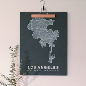 LOS ANGELES City Map Art, Home Office Wall Decor, Minimalist City Art, California Poster, Los Angeles Wall Art, Housewarming Gift For Him