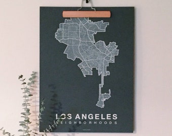 LOS ANGELES City Map Art, Home Office Wall Decor, Minimalist City Art, California Poster, Los Angeles Wall Art, Housewarming Gift For Him