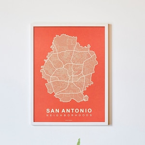 SAN ANTONIO City Map Art, Home Office Wall Decor, Minimalist City Art, Texas Poster, San Antonio Wall Art Print, Housewarming Gift For Him