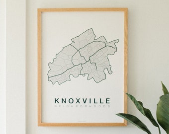 KNOXVILLE City Map Art, Home Office Wall Decor, Minimalist City Art, Tennessee Poster, Knoxville Wall Art Print, Housewarming Gift For Him