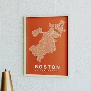 BOSTON City Map Art, Home Office Wall Decor, Massachusetts Poster, Minimalist City Art, Boston Wall Art Print, Housewarming Gift For Him