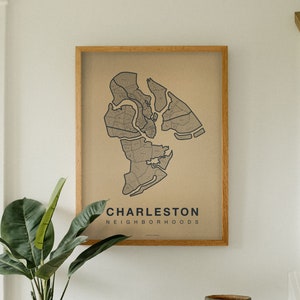 CHARLESTON City Map Art, Home Office Wall Decor, South Carolina Poster, Minimalist City Art, Charleston Wall Art, Housewarming Gift For Him
