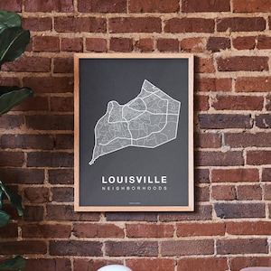 LOUISVILLE City Map Art, Home Office Wall Decor, Kentucky Poster, Minimalist City Art, Louisville Wall Art Print, Housewarming Gift For Him