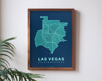 Las Vegas City Map Art, Home Office Wall Decor, Nevada Poster, Minimalist City Art, Vegas Wall Art Print, Housewarming Gift For Him