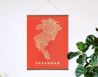 SAVANNAH City Map Art, Home Office Wall Decor, Minimalist City Art, Georgia Poster Print, Savannah Wall Art Print, Housewarming Gift For Him