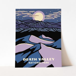 Death Valley National Park Print, Vintage WPA Travel Poster, California Wall Art Home Decor, Death Valley Gift