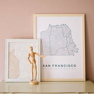 SAN FRANCISCO City Map Art, Home Office Decor, Minimalist City Art, California Poster, San Francisco Wall Art, Housewarming Gift For Him