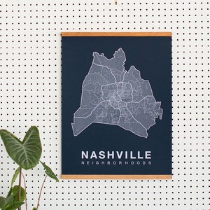 NASHVILLE City Map Art, Home Office Wall Decor, Minimalist City Art, Tennessee Poster, Nashville Wall Art Print, Housewarming Gift For Him