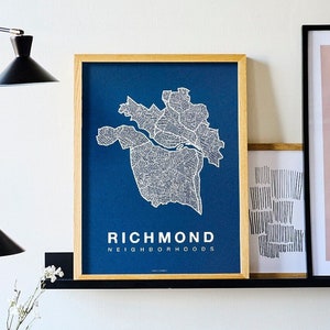 RICHMOND City Map Art, Home Office Wall Decor, Minimalist City Art, Virginia Poster, Richmond Wall Art Print, Housewarming Gift For Him