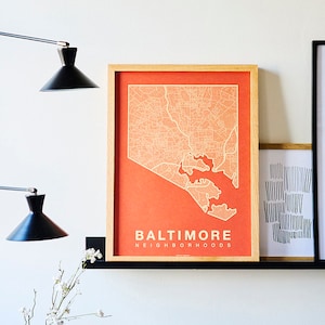 BALTIMORE City Map Art, Home Office Wall Decor, Maryland Poster, Minimalist City Art, Baltimore Wall Art Print, Housewarming Gift For Him