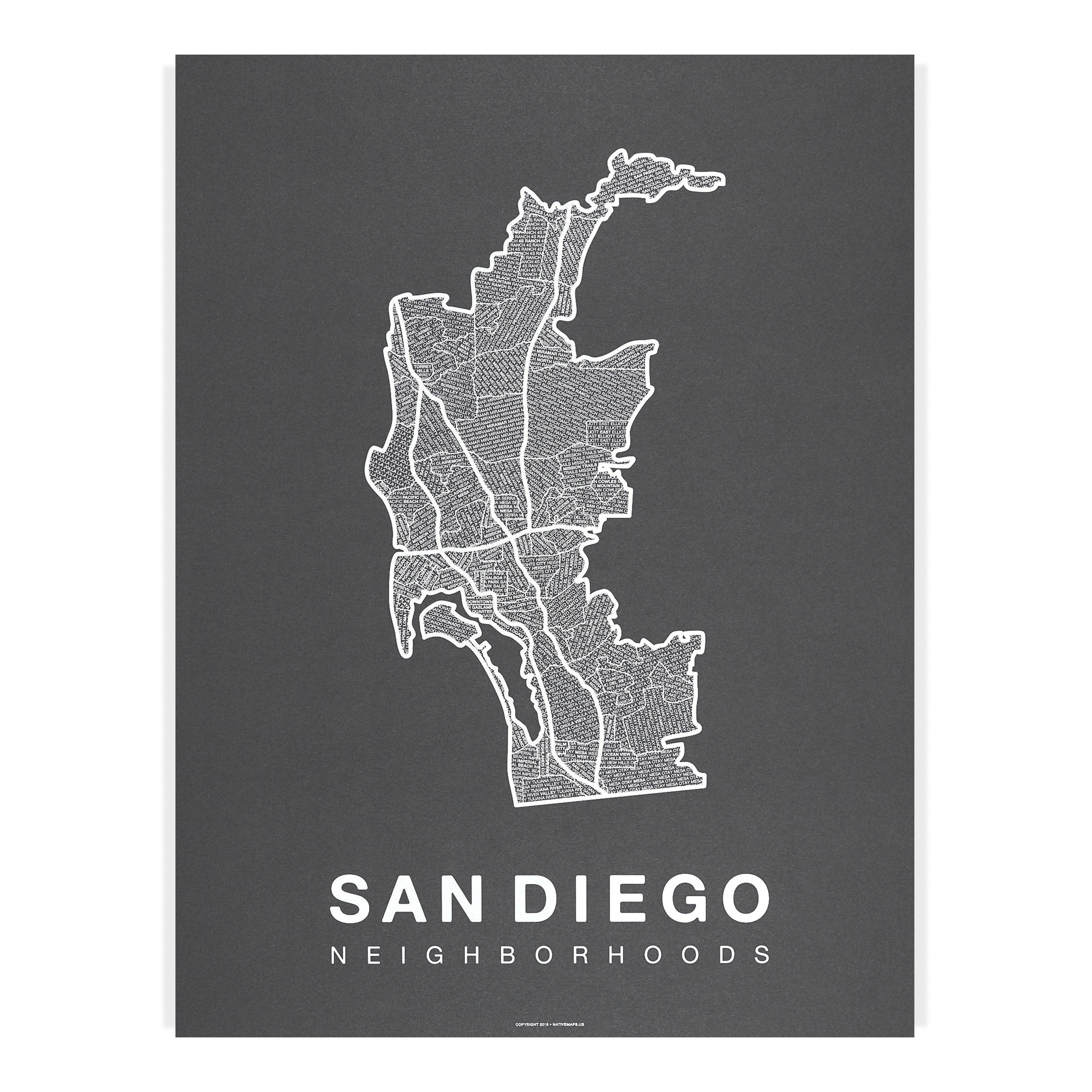 SAN DIEGO City Map Art, Home Office Wall Decor, Minimalist City Art ...