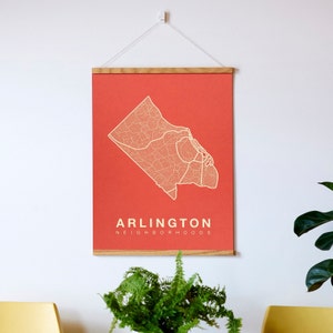 ARLINGTON City Map Art, Home Office Wall Decor, Virginia Poster, Minimalist City Art, Arlington Wall Art Print, Housewarming Gift For Him