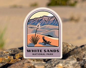 White Sands National Park Sticker Bottled Water Gifted Souvenir Car Bumper Decal Outdoor Gifts Hiking Camping New Mexico Travel Art