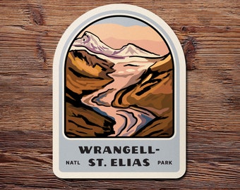 Wrangell- St. Elias National Park Bumper Sticker, Travel Stickers For Cars, Alaska Car Decal, Road Trip Sticker, Wrangell St Elias Sticker