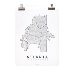 ATLANTA City Map Art, Home Office Wall Decor, Georgia Poster, Minimalist City Art, Atlanta Wall Art Print, Housewarming Gift For Him image 6