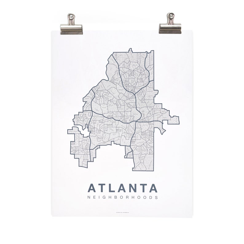 ATLANTA City Map Art, Home Office Wall Decor, Georgia Poster, Minimalist City Art, Atlanta Wall Art Print, Housewarming Gift For Him image 6