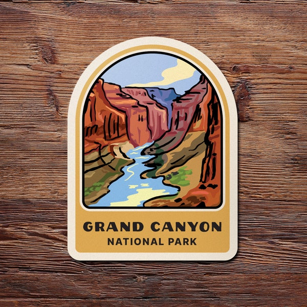 Grand Canyon National Park Bumper Sticker, Travel Stickers For Cars, Arizona Car Decal, Road Trip Sticker, Travel Gift, Grand Canyon Sticker