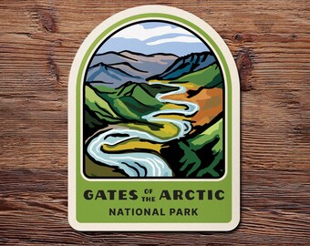 Gates of the Arctic National Park Bumper Sticker, Travel Stickers For Cars, Alaska Car Decal, Road Trip Sticker, Gates of the Arctic Sticker