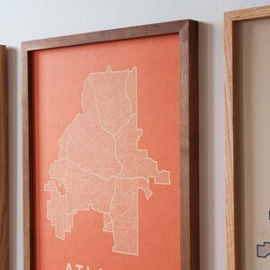 Handmade Wood Gallery Frame. Solid Wood Frame for Poster Artwork. 18x24 or 16x20. 1.25" Depth. Solid Walnut Oak Poplar Wood. Modern Rustic. image 6