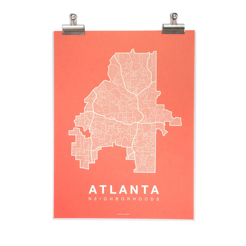 ATLANTA City Map Art, Home Office Wall Decor, Georgia Poster, Minimalist City Art, Atlanta Wall Art Print, Housewarming Gift For Him image 7